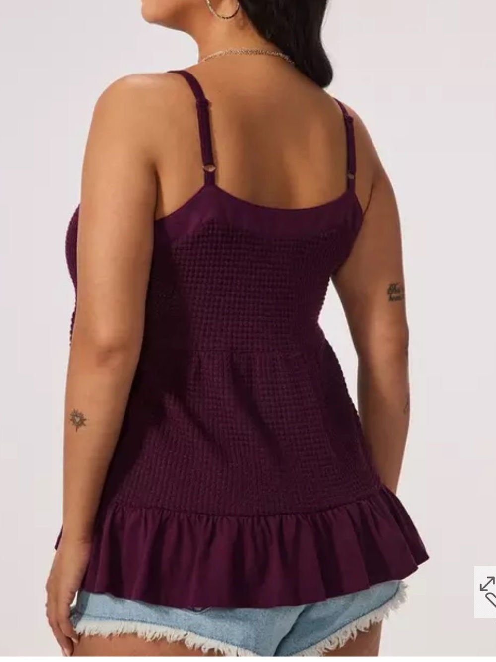 PLUS SIZE WAFFLE TANK - Picture 4 of 4